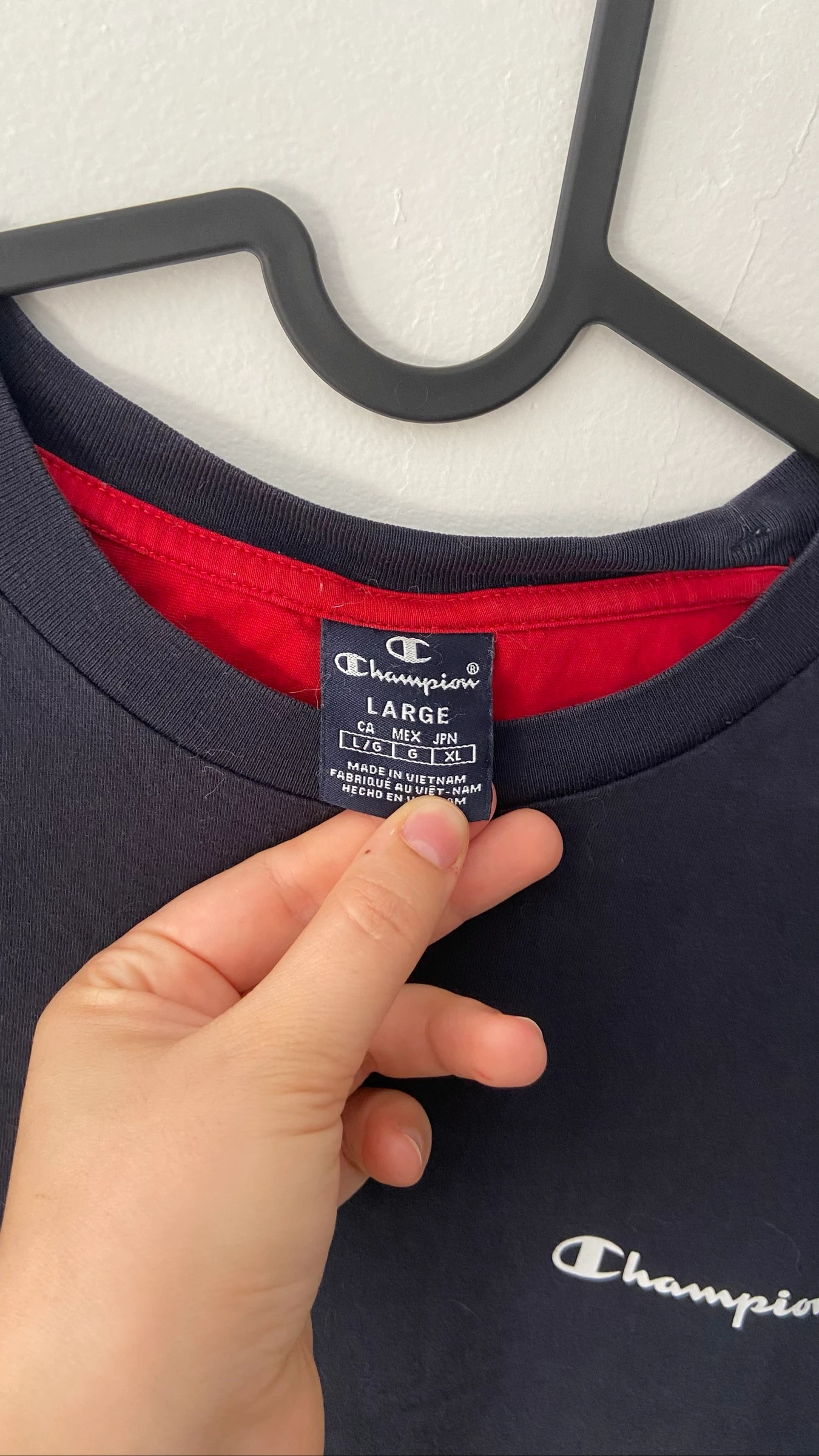 Navy Blue and Red Champions T-Shirt – photo 5